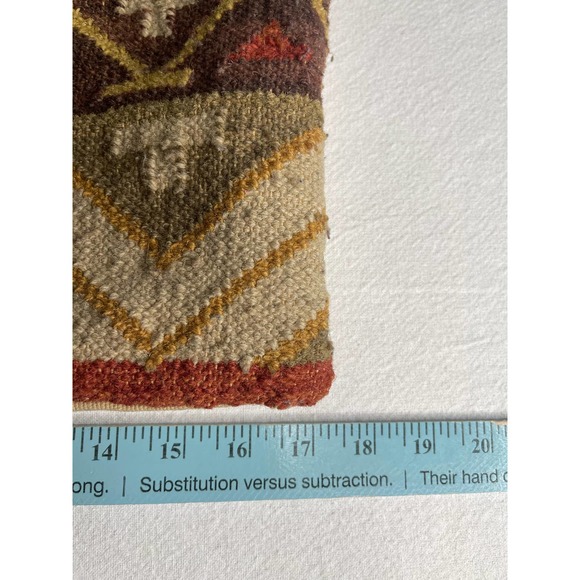 American vintage Other - Turkish Kilim square pillow case 17x18” brown orange
